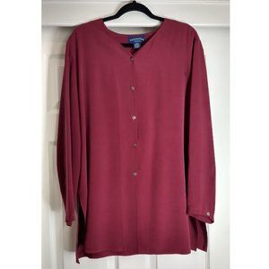 Long Silk Shirt by Charter Club Woman